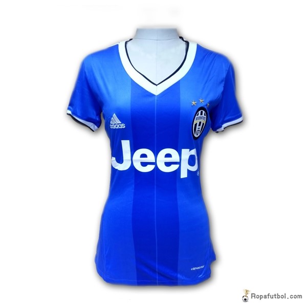 Camiseta Juventus Replica Segunda Ropa Mujer 2016/17 Azul